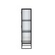 VENTURE DESIGN Garis vitrineskap, m. 2 d�rer og 2 hyller - glass og sort st�l (H:160)