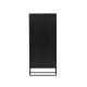 VENTURE DESIGN Garis vitrineskap, m. 2 d�rer og 2 hyller - glass og sort st�l (H:160)