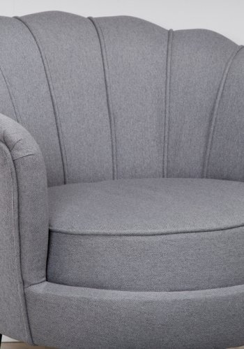 VENTURE DESIGN Calais lenestol - gr polyester og sort stl