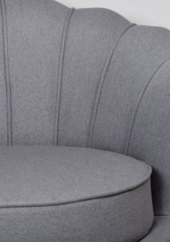 VENTURE DESIGN Calais lenestol - gr polyester og sort stl