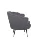 VENTURE DESIGN Calais lenestol - gr polyester og sort stl