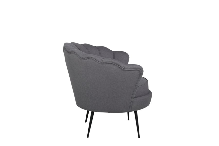 VENTURE DESIGN Calais lenestol - gr polyester og sort stl