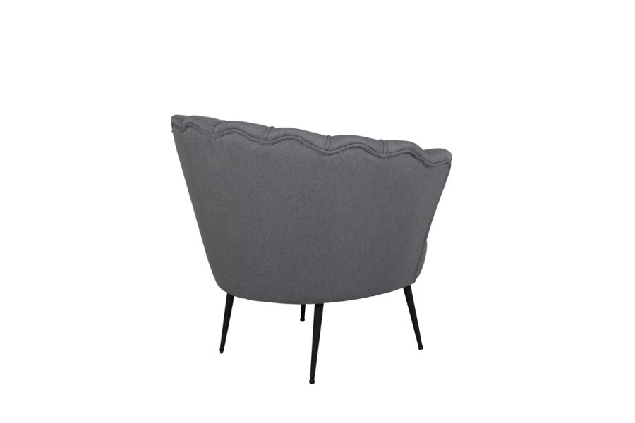 VENTURE DESIGN Calais lenestol - gr polyester og sort stl