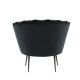 VENTURE DESIGN Calais lenestol - svart flyel og sort stl
