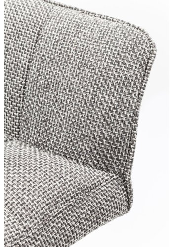 KARE DESIGN Thinktank Base Barhocker - grau Polyester/Stahl, mit Armlehnen