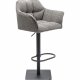 KARE DESIGN Thinktank Base Barhocker - grau Polyester/Stahl, mit Armlehnen