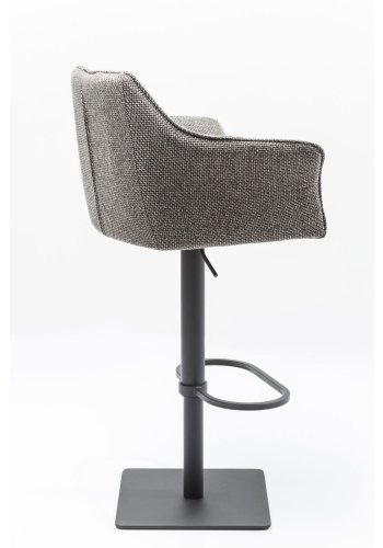 KARE DESIGN Thinktank Base Barhocker - grau Polyester/Stahl, mit Armlehnen