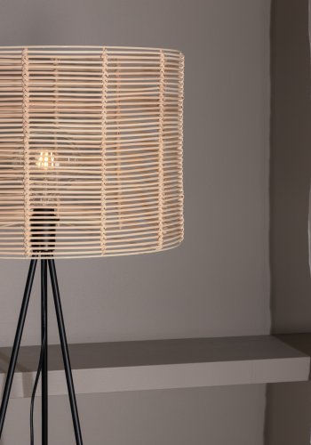 VENTURE DESIGN Fence gulvlampe - natur rattan og sort stl