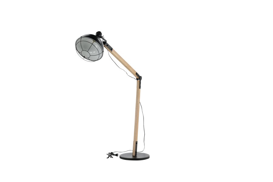 VENTURE DESIGN Kick gulvlampe - naturlig og sort stl