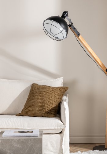 VENTURE DESIGN Kick gulvlampe - naturlig og sort stl