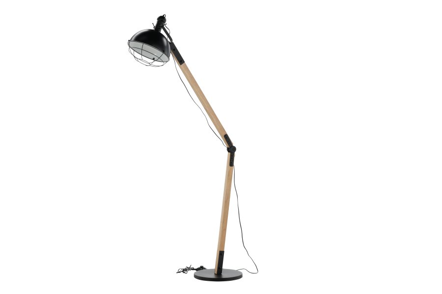 VENTURE DESIGN Kick gulvlampe - naturlig og sort stl