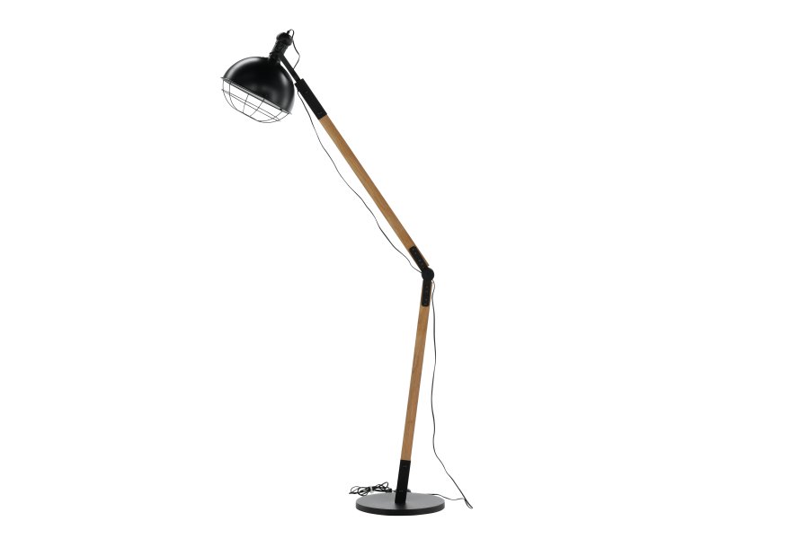 VENTURE DESIGN Kick gulvlampe - naturlig og sort stl