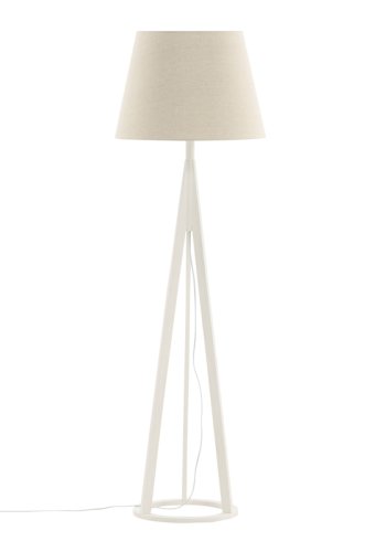 VENTURE DESIGN Kona gulvlampe - lin og hvitt gummitre