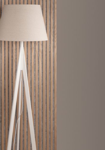 VENTURE DESIGN Kona gulvlampe - lin og hvitt gummitre