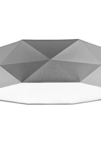 TK Kantoor 520 loftlampe - gr stof og hvid metal