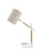 VENTURE DESIGN Dennis bordlampe - beige lin og hvitt/naturlig stl