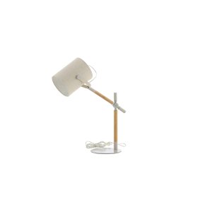 VENTURE DESIGN Dennis bordlampe - beige lin og beige/naturstl