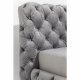 KARE DESIGN Desire velvet Silver Grey sengeramme - gr polyester/massiv bg (200x200)