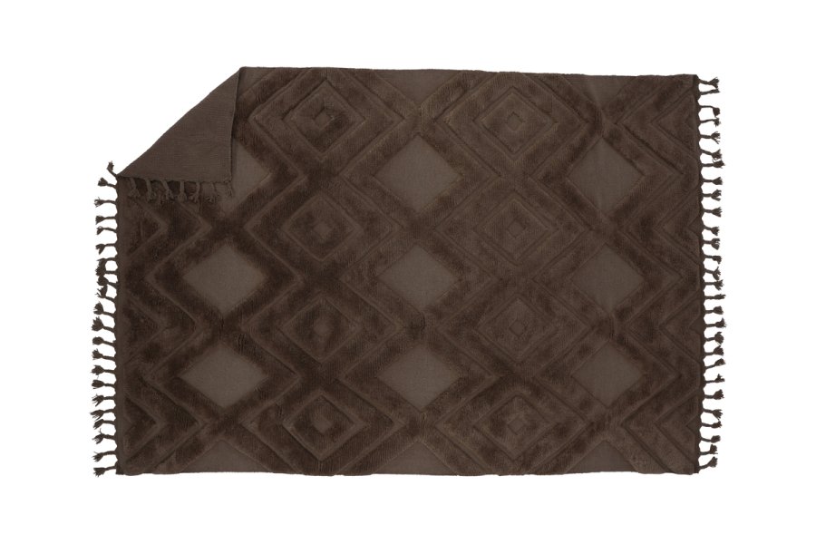 VIND COLLECTION Dahliaull-teppe, rektangulrt - brun nougatull (400x300)