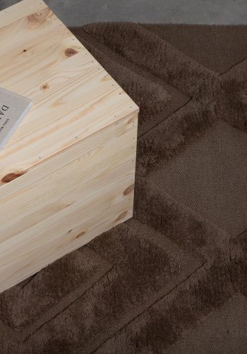 VIND COLLECTION Dahliaull-teppe, rektangulrt - brun nougatull (400x300)