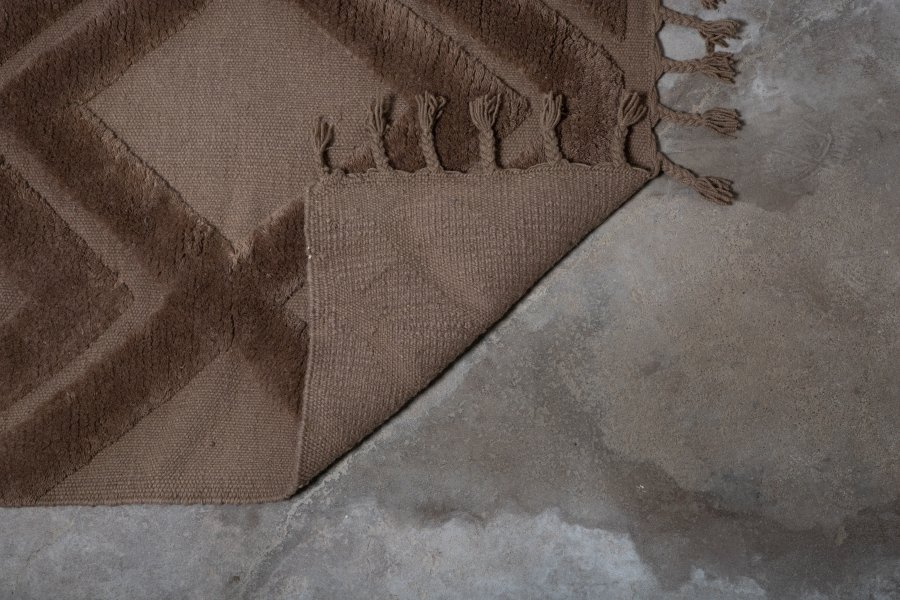 VIND COLLECTION Dahliaull-teppe, rektangulrt - brun nougatull (300x200)