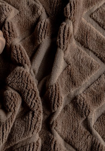 VIND COLLECTION Dahliaull-teppe, rektangulrt - brun nougatull (300x200)