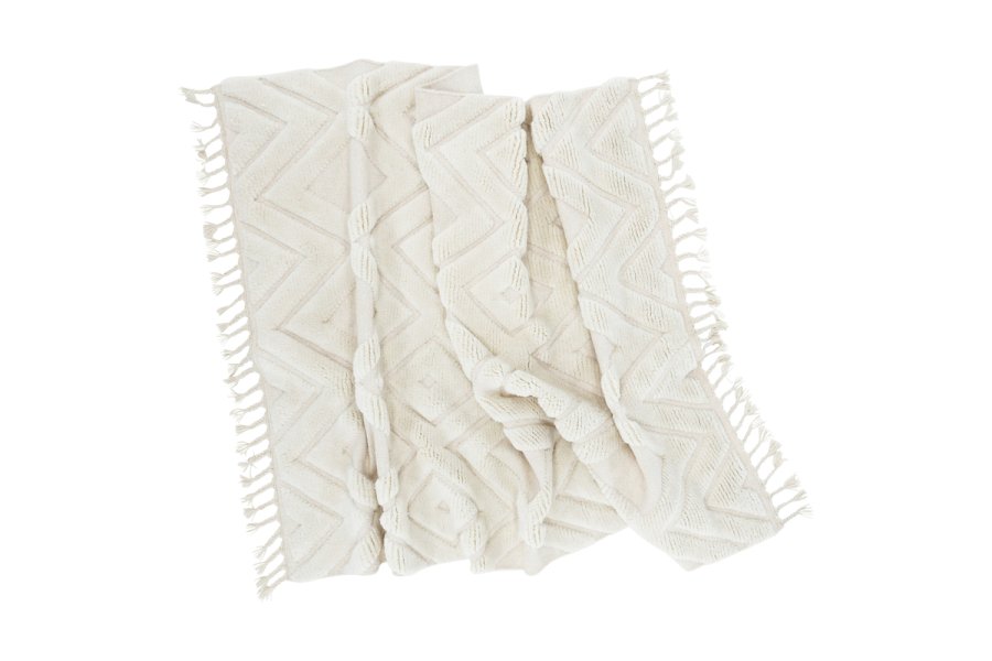 VIND COLLECTION Dahliawool teppe, rektangulrt - hvit ull (230x160)