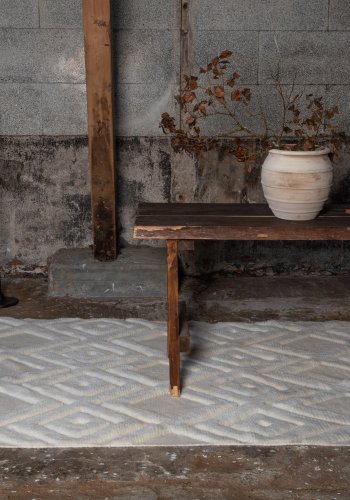 VIND COLLECTION Dahliawool teppe, rektangulrt - hvit ull (230x160)