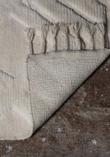 VIND COLLECTION Dahliawool teppe, rektangulrt - hvit ull (230x160)