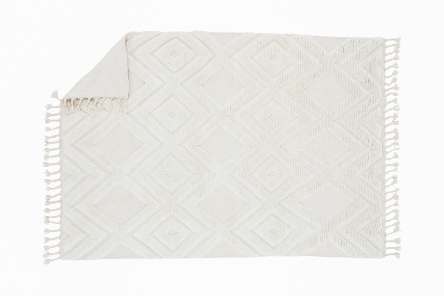 VIND COLLECTION Dahliawool teppe, rektangulrt - hvit ull (300x200)