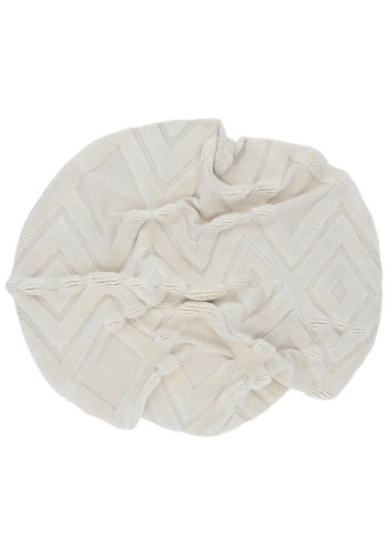 VIND COLLECTION Dahliawool teppe, rundt - hvit ull (200)