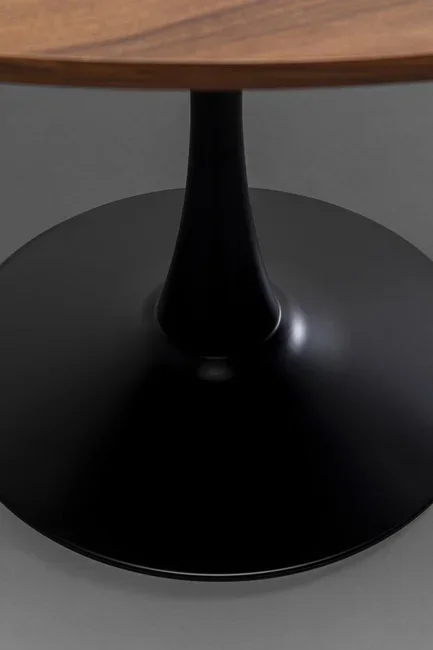 KARE DESIGN Schickeria spisebord, rund - valnddefarvet laminat og sort stl (110)