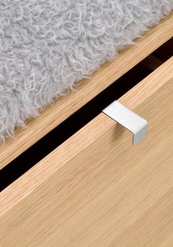 ROWICO Confetti bnk - olieret eg/lysegr stofhynde, m. 2 skuffer