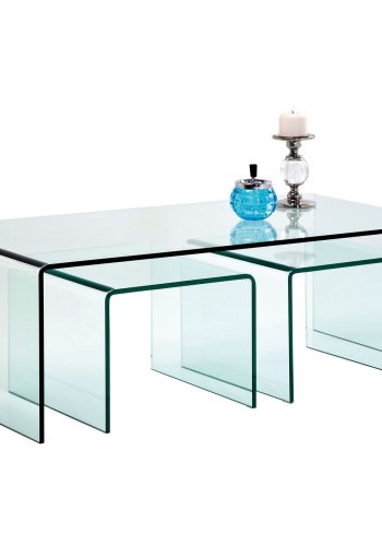 KARE DESIGN Clear Club salongbord - glass (3/sett)