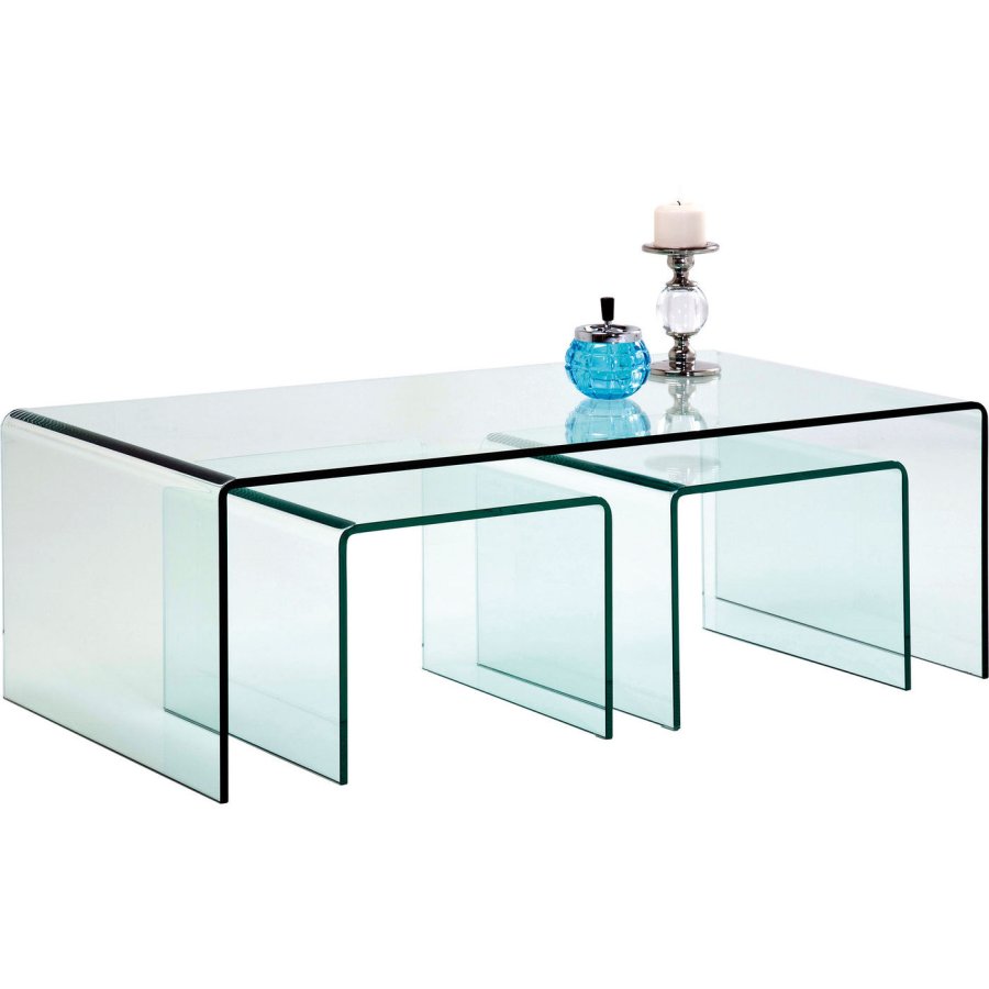 KARE DESIGN Clear Club salongbord - glass (3/sett)