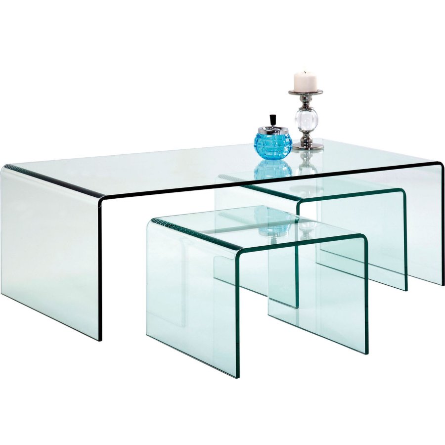 KARE DESIGN Clear Club salongbord - glass (3/sett)