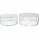 KARE DESIGN Wire White sofabord - hvidt glas/stl, rundt (2/st)
