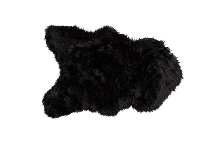 VENTURE DESIGN Katy Teppe Katy Polyester Fake Fur - 60*90- -Rektangulr-Sort