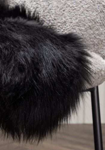 VENTURE DESIGN Katy Teppe Katy Polyester Fake Fur - 60*90- -Rektangulr-Sort