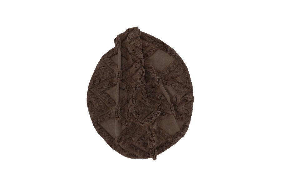 VIND KOLLEKSJON Dahliaull-teppe, rundt - brun nougatull (200)