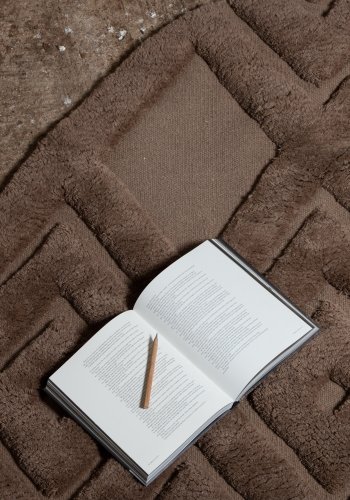 VIND KOLLEKSJON Dahliaull-teppe, rundt - brun nougatull (200)