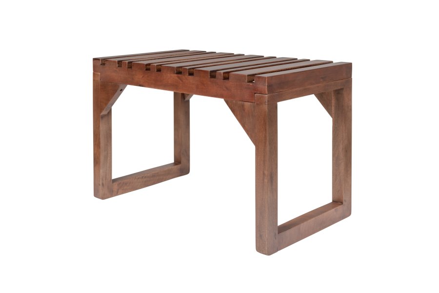 DUTCHBONE Jakub Bank, rechteckig - walnussfarbenes Mangoholz (70x40)