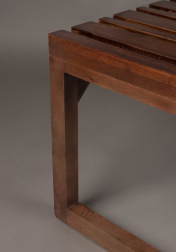 DUTCHBONE Jakub Bank, rechteckig - walnussfarbenes Mangoholz (70x40)