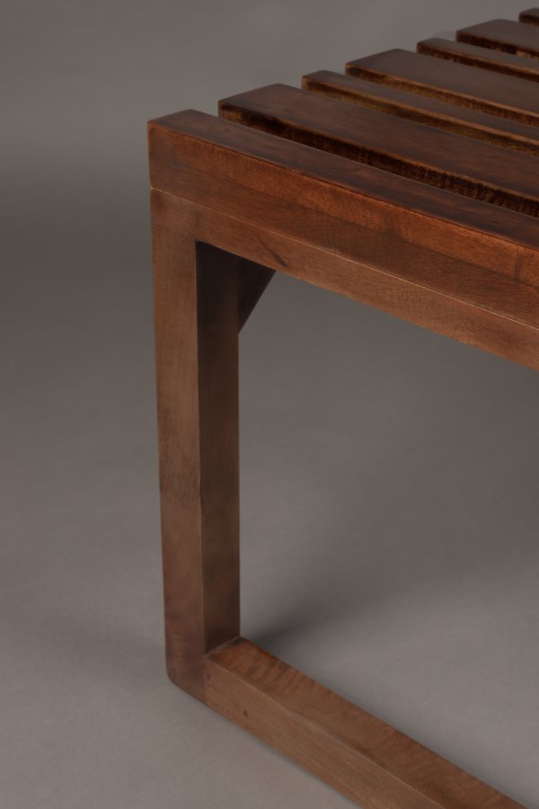 DUTCHBONE Jakub Bank, rechteckig - walnussfarbenes Mangoholz (70x40)