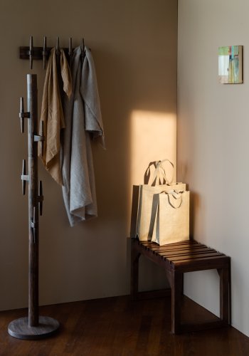 DUTCHBONE Jakub Bank, rechteckig - walnussfarbenes Mangoholz (70x40)