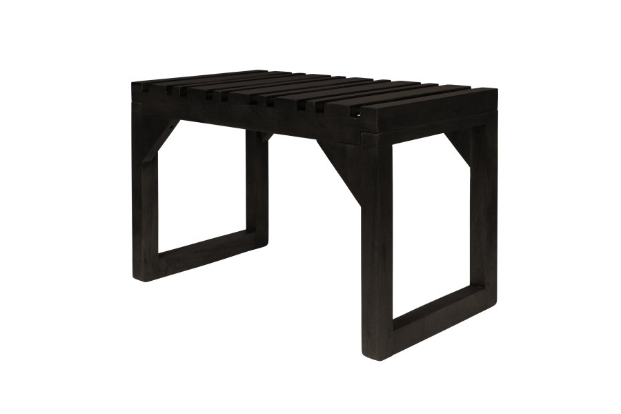 DUTCHBONE Jakub Bank, rechteckig – schwarzes Mangoholz (70x40)