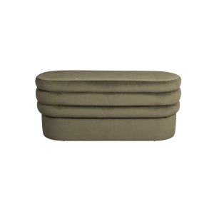 DUTCHBONE Aditi Bank, oval – grünes Polyester (93x35)