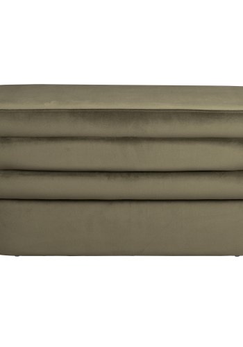 DUTCHBONE Aditi benk, oval - grnn polyester (93x35)