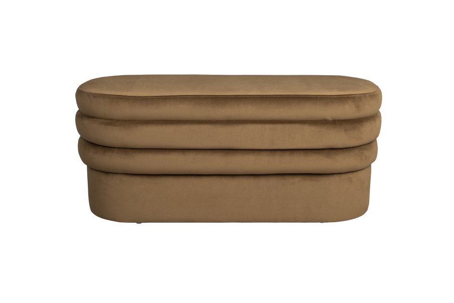 DUTCHBONE Aditi Bank, oval – braunes Polyester (93x35)