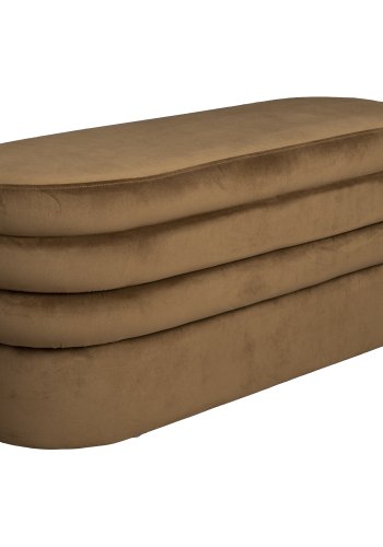 DUTCHBONE Aditi Bank, oval – braunes Polyester (93x35)